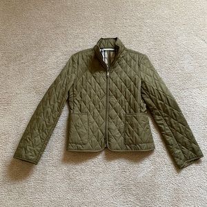 Burberry Quilt Coat in Olive